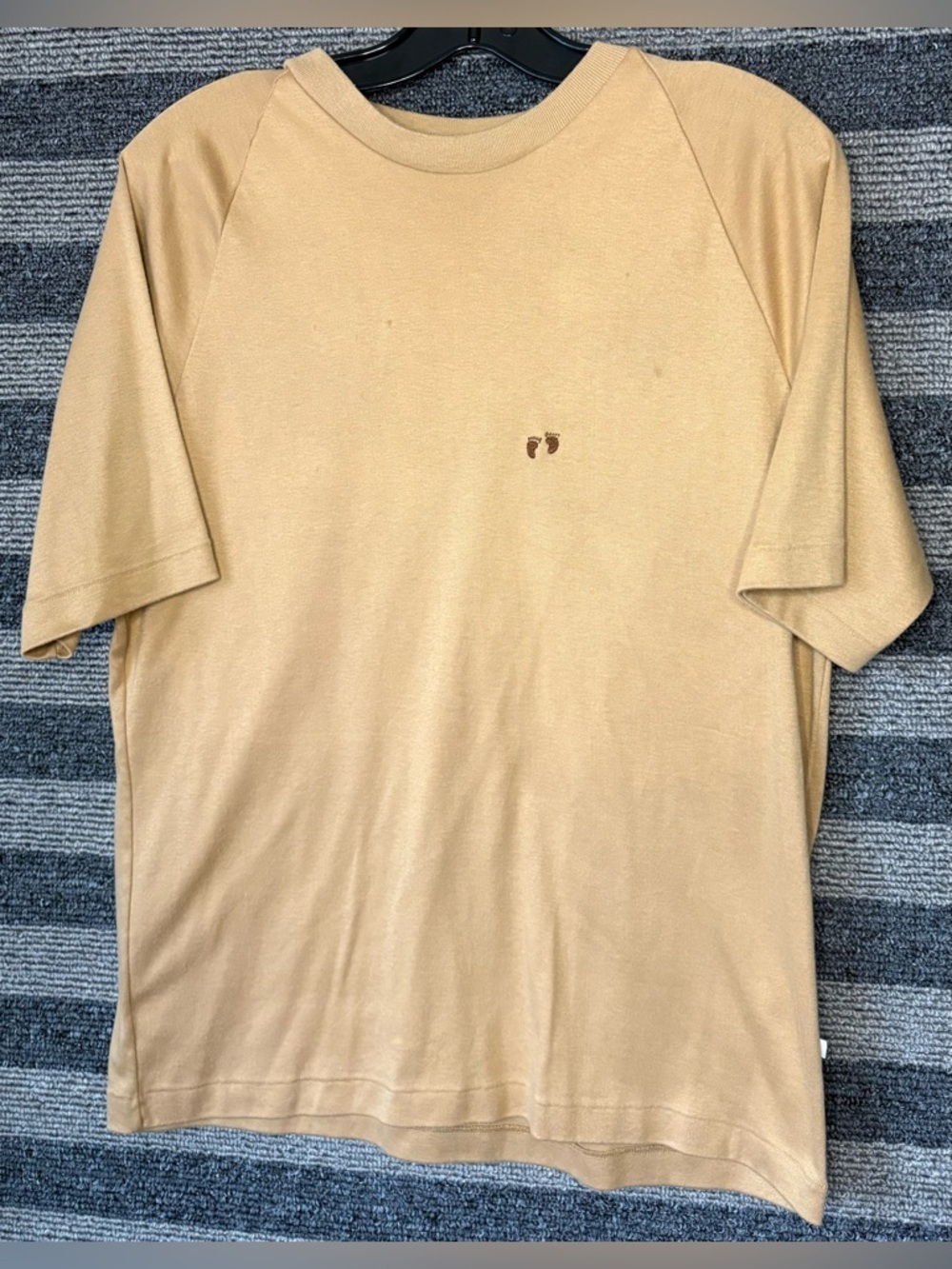 Vintage Early 80’s Hang Ten Men's Beige Single Stitch T-Shirt Large